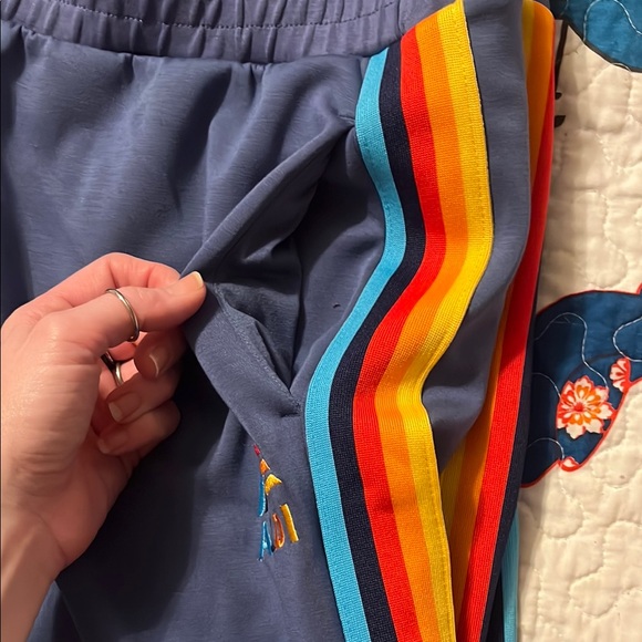 Aldi Gear Wide Leg Bottoms in Navy with Multicolor Accents - Picture 6 of 6